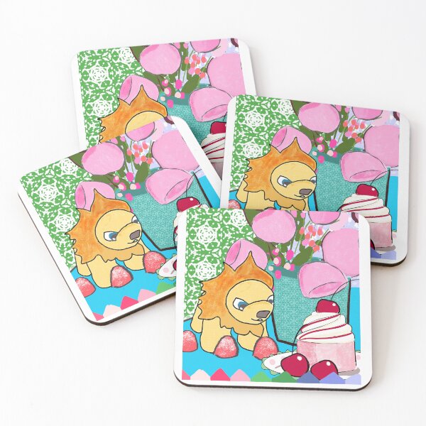 Item preview, Little lion with cake birthday greeting card, green designed and sold by Wallmoa.