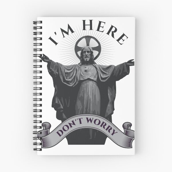 Item preview, I am here, don't worry Jesus graphic, Jesus Christ apparel, unisex Jesus clothing, Cross shirt, gift for Christians, religion apparel designed and sold by mptshirtdesign.