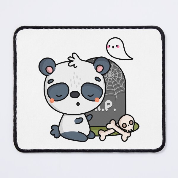 Item preview, Cute Kawaii Halloween Panda Bear with Headstone and skull & bones designed and sold by butterflykissss.