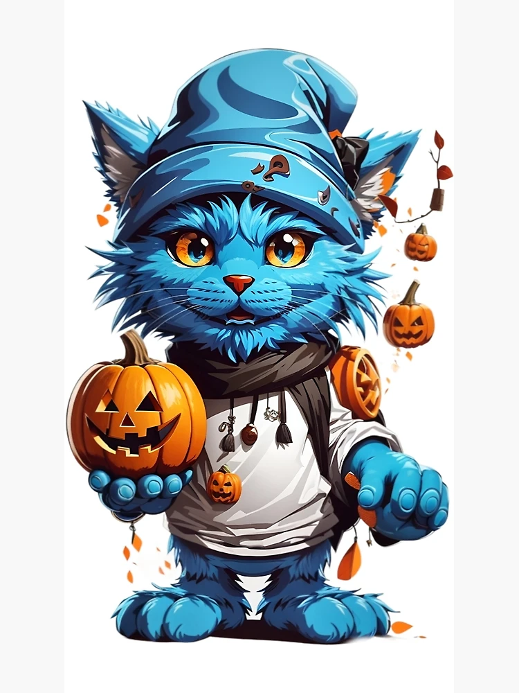 Cute Little Smurf Cat Poster for Sale by sklstore