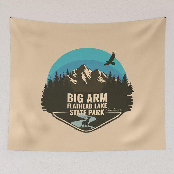 Item preview, Big Arm / Flathead Lake State Park Montana - MT Badge designed and sold by mountainfad.