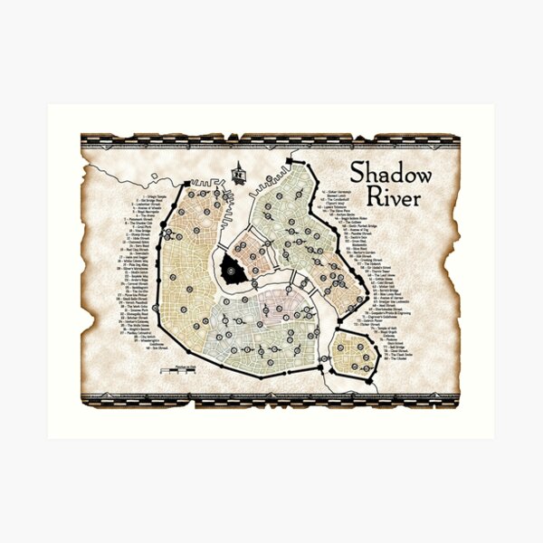 City of Shadow River Art Print