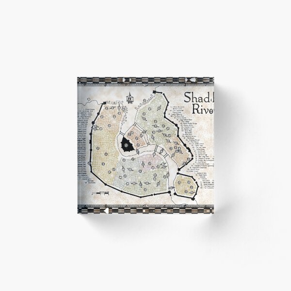City of Shadow River Acrylic Block