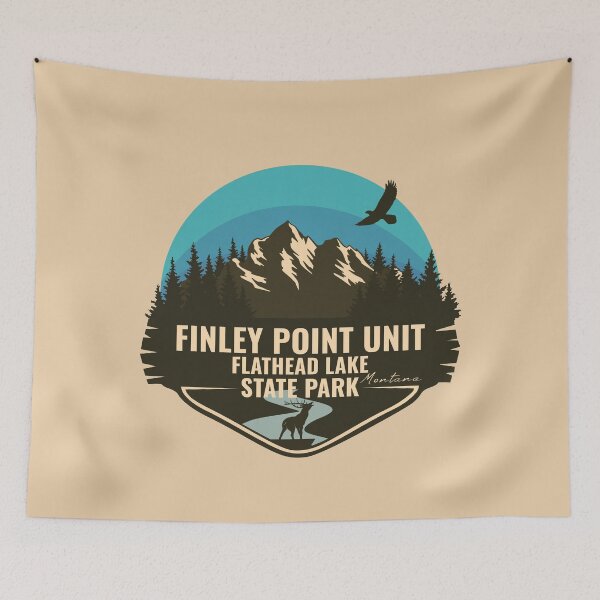 Item preview, Finley Point Unit / Flathead Lake State Park Montana - MT Badge designed and sold by mountainfad.