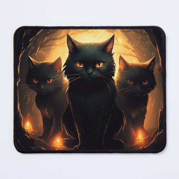 Item preview, Trio of Mysterious Black Cats designed and sold by yourfavdraw.