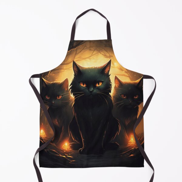 Item preview, Trio of Mysterious Black Cats designed and sold by yourfavdraw.