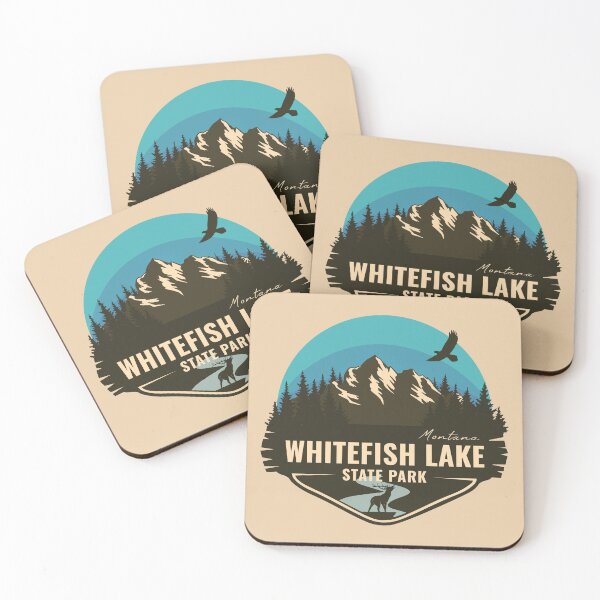 Item preview, Whitefish Lake State Park Montana - MT Badge designed and sold by mountainfad.