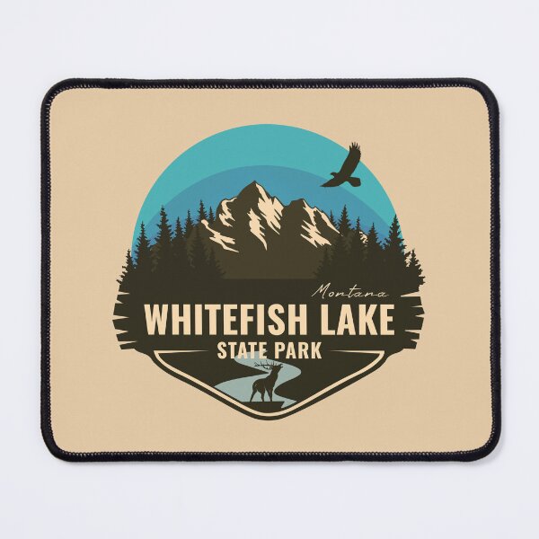 Item preview, Whitefish Lake State Park Montana - MT Badge designed and sold by mountainfad.
