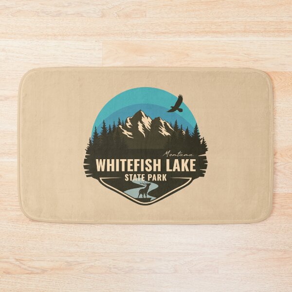 Item preview, Whitefish Lake State Park Montana - MT Badge designed and sold by mountainfad.