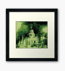 LONDON AT NIGHT Pop Art Framed Print