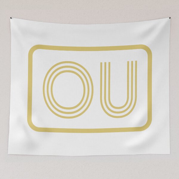 Item preview, OU Initials Gold Geometric Letters designed and sold by Jeallan Designs.