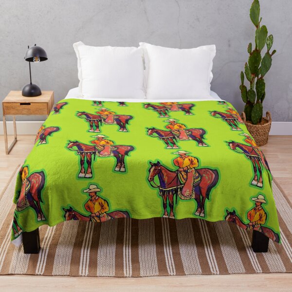 Item preview, Cowboy in Green Watching the Herd designed and sold by Mad World Art Ltd. Co..