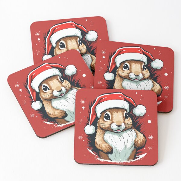 Item preview, Cute squirrel with Santa hat designed and sold by FlyingRaven1.