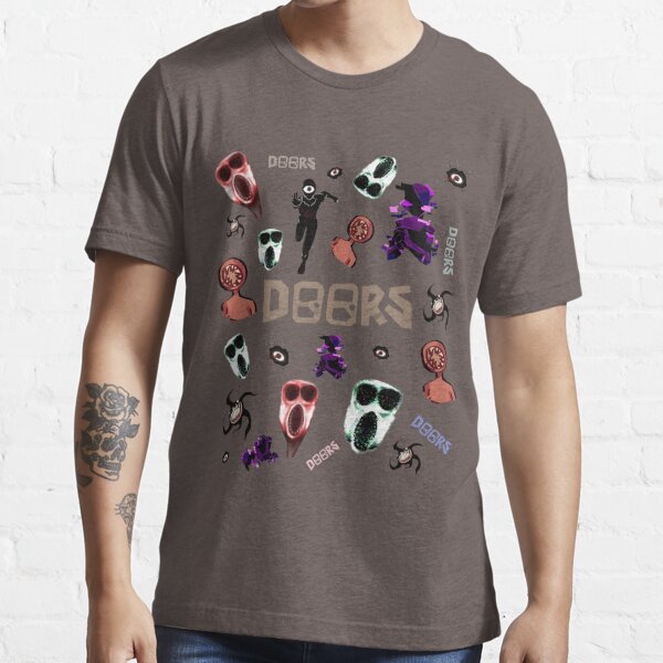 Selfie with figure, roblox doors  Essential T-Shirt by doorzz