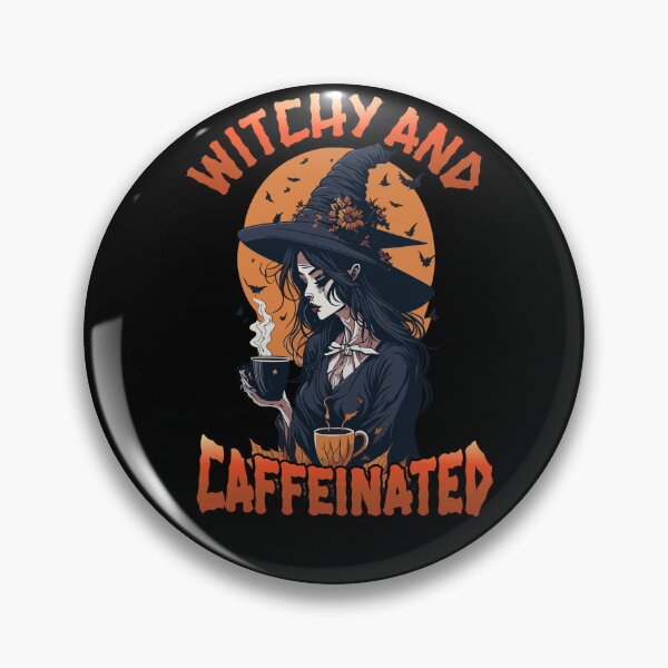 Item preview, Witchy and Caffeinated Halloween art designed and sold by LuvleighArt.
