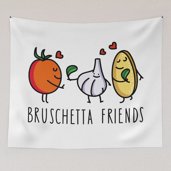 Item preview, Funny bruschetta friends designed and sold by spontania.