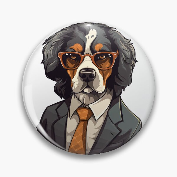 Item preview, Perro serio con traje de negocios Pegatina designed and sold by Cultour.