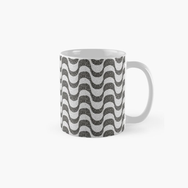 Item preview, Copacabana Beach Sidewalk Rio de Janeiro, Black and White Portuguese Waves Pattern designed and sold by dmr studio.