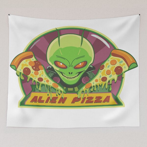 Item preview, Alien pizza designed and sold by artistua.