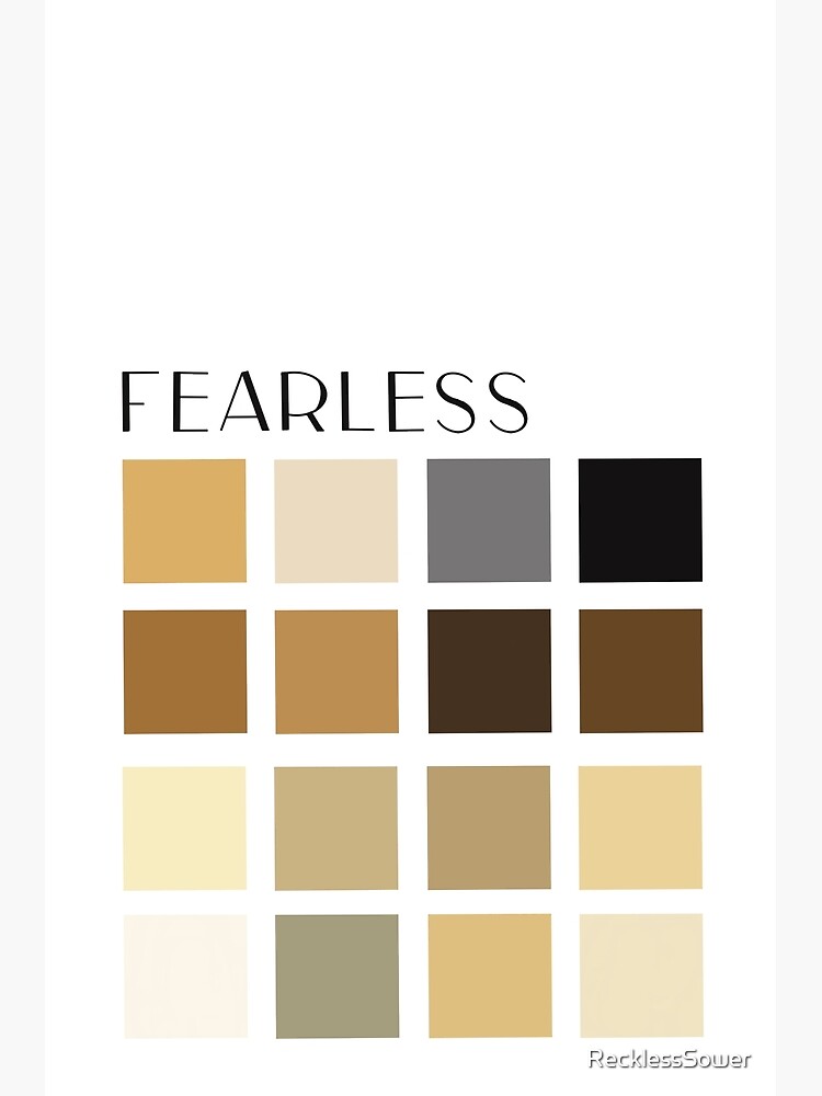 Taylor Swift Fearless Era Color Palette  Poster for Sale by RecklessSower