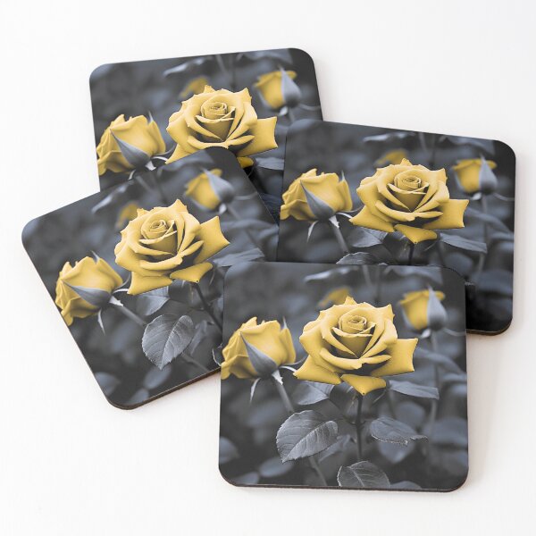 Item preview, Gray scale photo with stunning yellow rose designed and sold by dcrc.