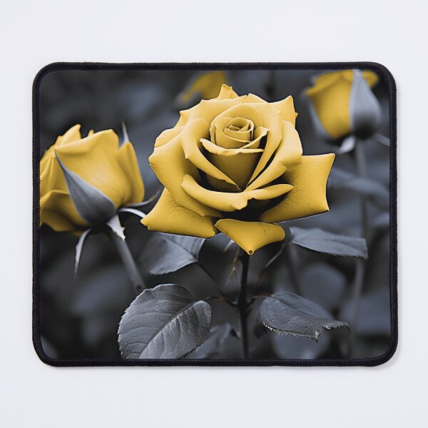 Item preview, Gray scale photo with stunning yellow rose designed and sold by dcrc.