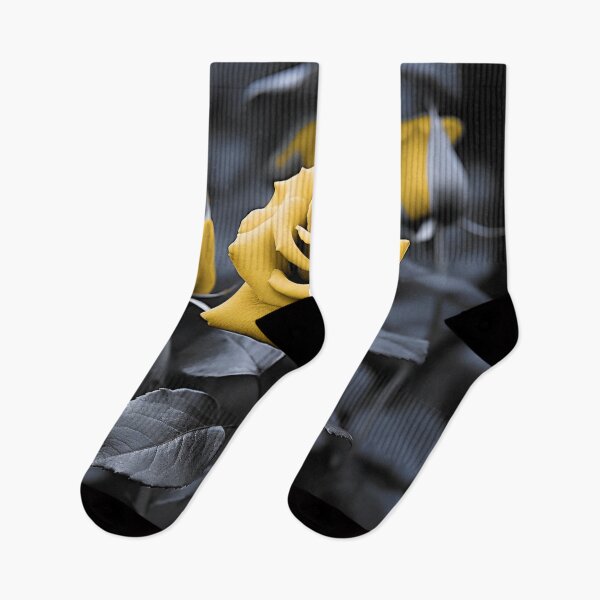 Item preview, Gray scale photo with stunning yellow rose designed and sold by dcrc.
