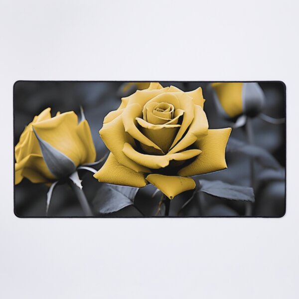 Item preview, Gray scale photo with stunning yellow rose designed and sold by dcrc.