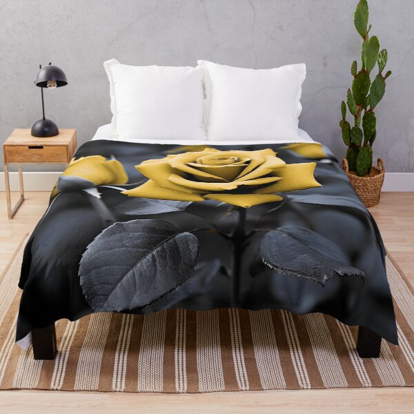 Item preview, Gray scale photo with stunning yellow rose designed and sold by dcrc.