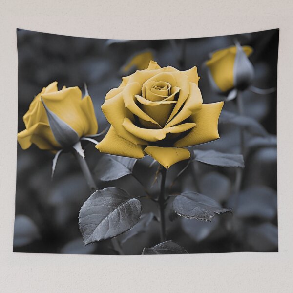 Item preview, Gray scale photo with stunning yellow rose designed and sold by dcrc.