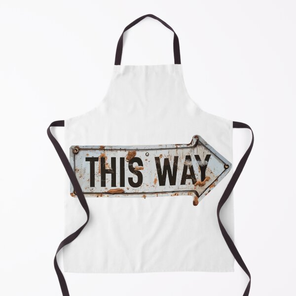 Item preview, This Way Arrow Corroded Metal Sign White designed and sold by mac-ondo.