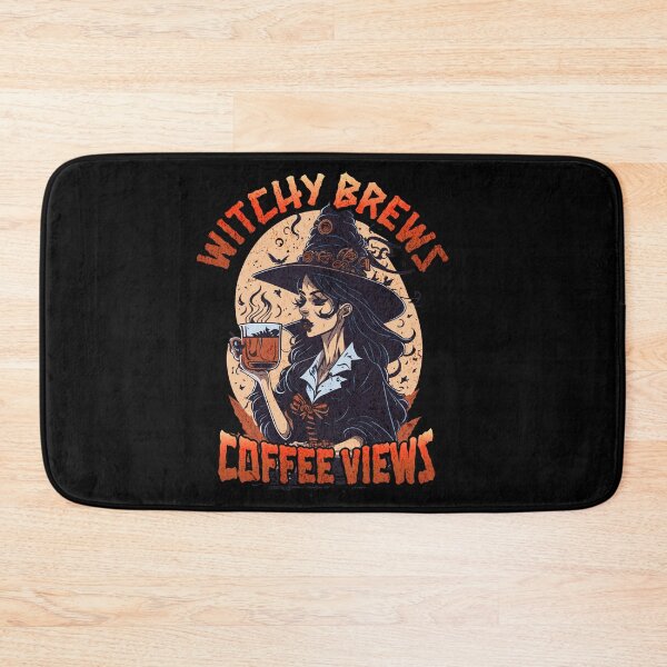 Item preview, Witchy Brews Coffee views Halloween art designed and sold by LuvleighArt.