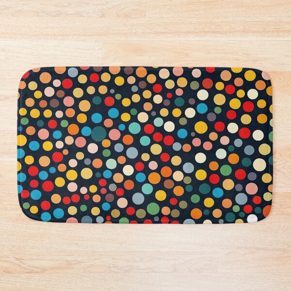 Item preview, Colorful Polka Dots on Dark Background designed and sold by DesignDrifts.