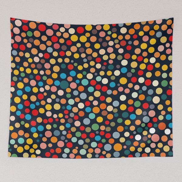 Item preview, Colorful Polka Dots on Dark Background designed and sold by DesignDrifts.