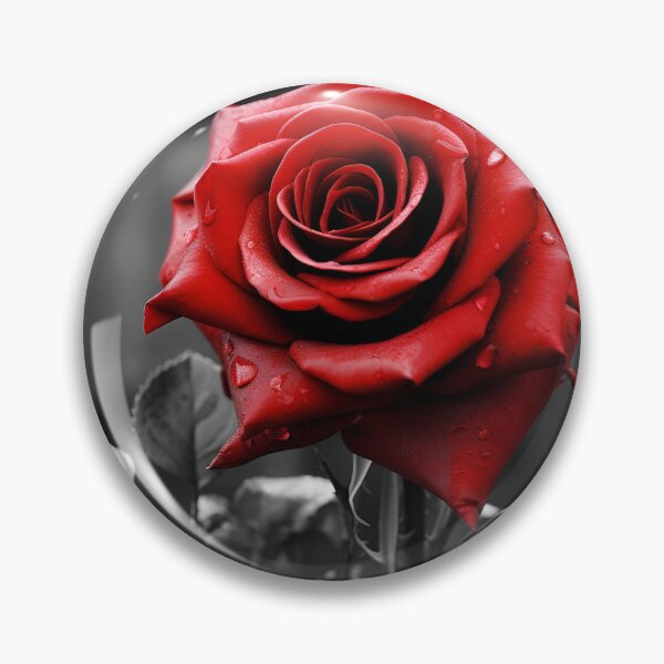 Item preview, Gray scale photo with stunning red rose designed and sold by dcrc.