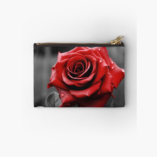 Item preview, Gray scale photo with stunning red rose designed and sold by dcrc.