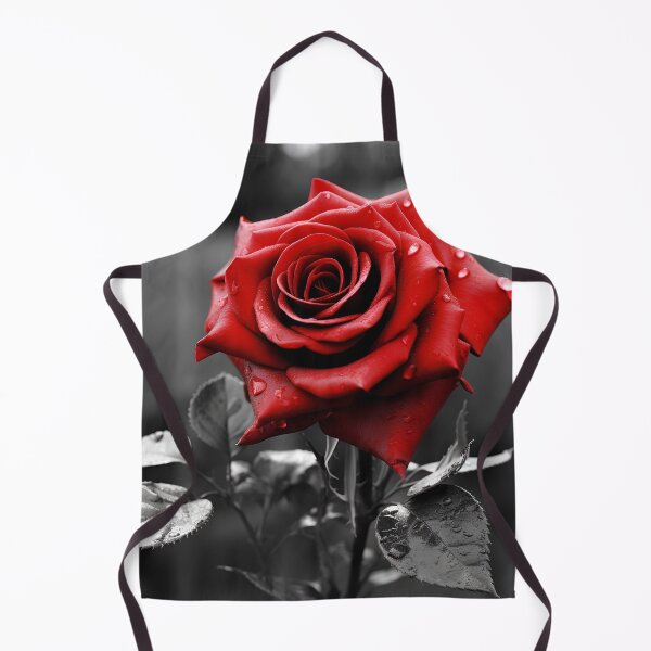 Item preview, Gray scale photo with stunning red rose designed and sold by dcrc.