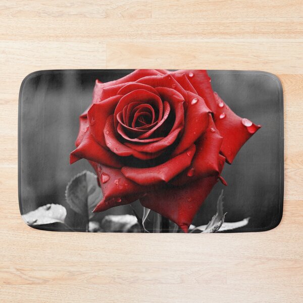 Item preview, Gray scale photo with stunning red rose designed and sold by dcrc.