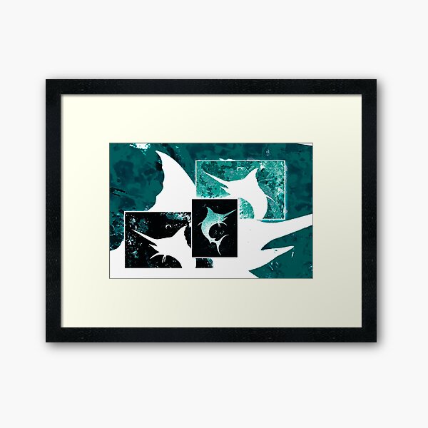 Salty Marlins Framed Art Print