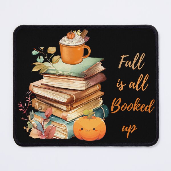 Item preview, fall, coffee and books designed and sold by Poonam Khabria.