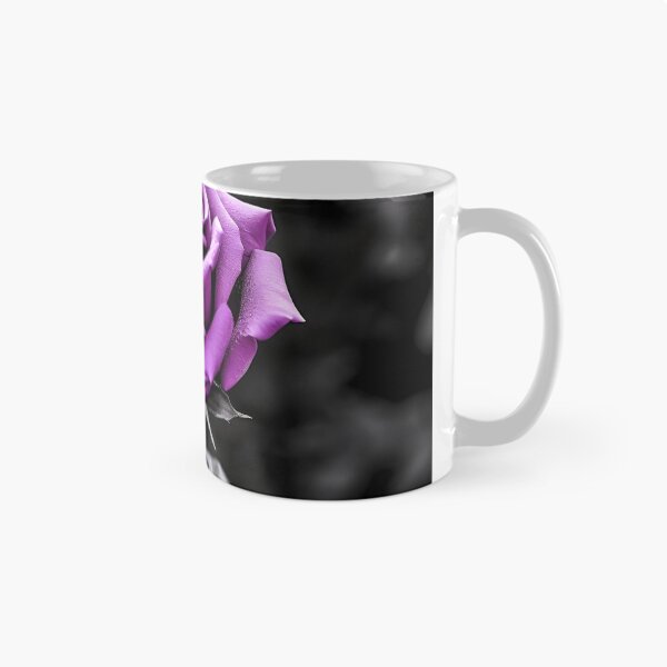 Item preview, gray scale photo with stunning purple rose designed and sold by dcrc.