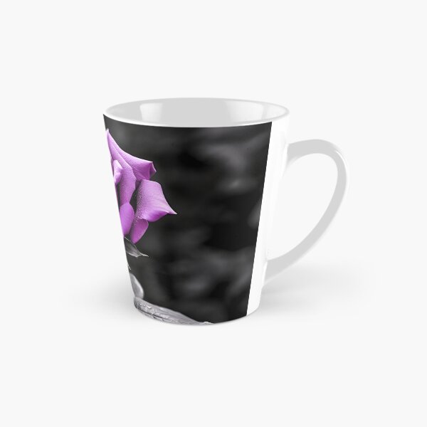Item preview, gray scale photo with stunning purple rose designed and sold by dcrc.