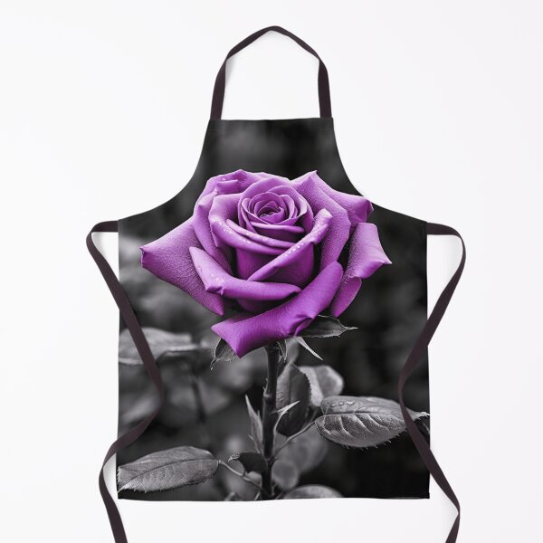 Item preview, gray scale photo with stunning purple rose designed and sold by dcrc.