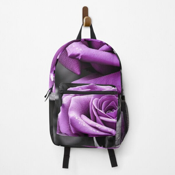 Item preview, gray scale photo with stunning purple rose designed and sold by dcrc.