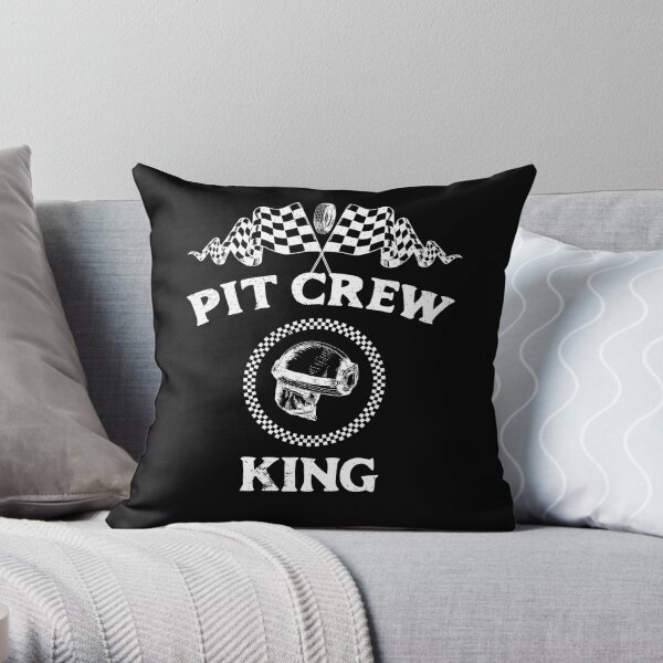 Pit Crew for Hosting Race Car Parties Parents Bday Throw Pillow