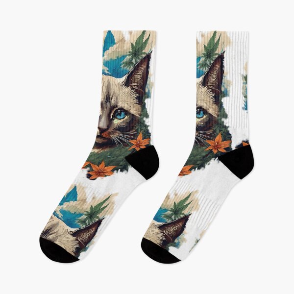 Item preview, Water Pot Kitty Splash Watermark Canna Leafs designed and sold by wojysmokes.