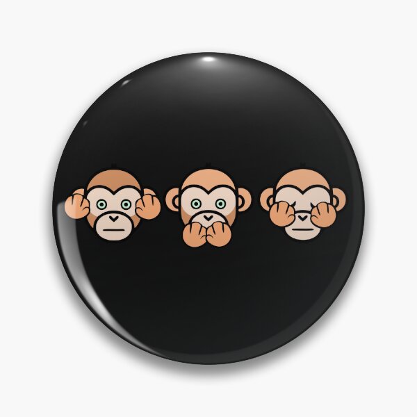 Item preview,  The 3 wise monkeys in black designed and sold by Danierf81.