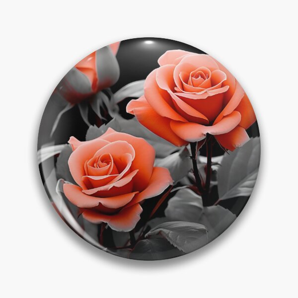 Item preview, gray scale photo with stunning orange rose designed and sold by dcrc.