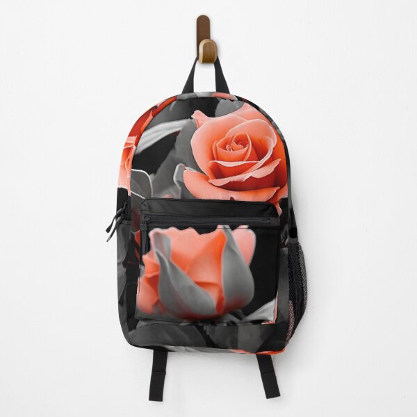 Item preview, gray scale photo with stunning orange rose designed and sold by dcrc.