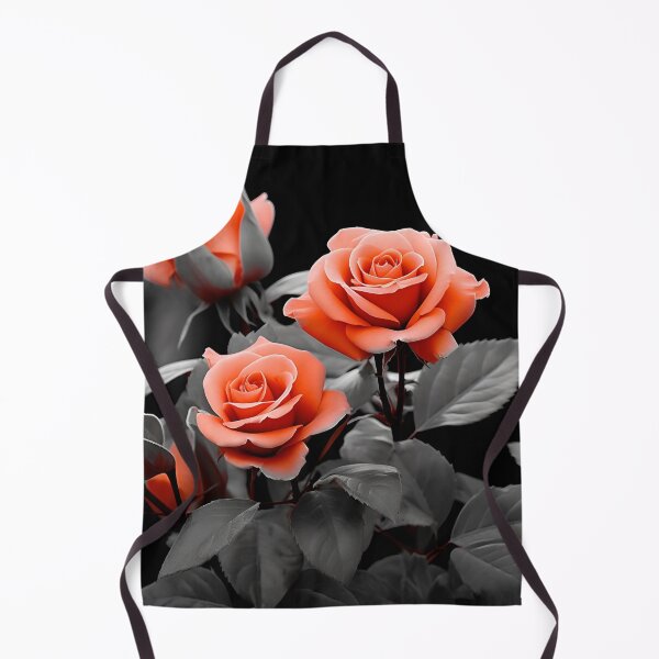 Item preview, gray scale photo with stunning orange rose designed and sold by dcrc.